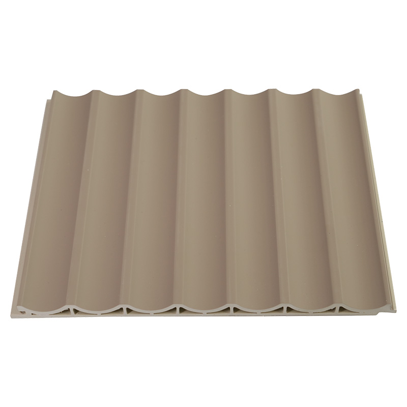 214 * 10 mm WPC-wandpaneel voor interieurdecoratie met binnenboogroosterontwerp